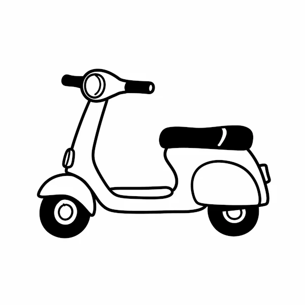 Retro Scooter Sketch