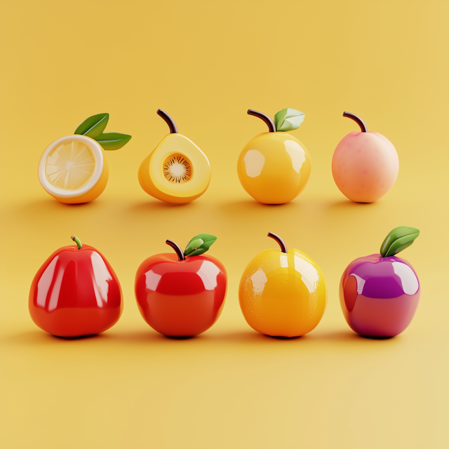 Stylized Fruits Art