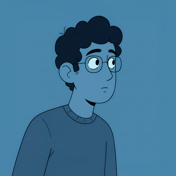 Blue Profile Portrait