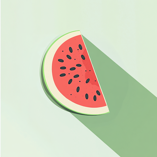 Stylized Watermelon Slice Illustration