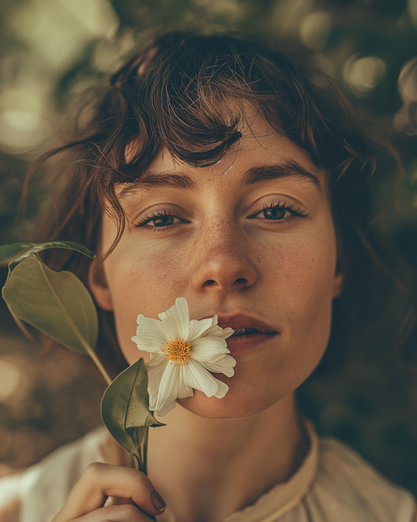 Serene Blossom Contemplation