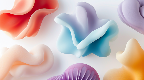 Ethereal Silk Forms in Gradient Harmony