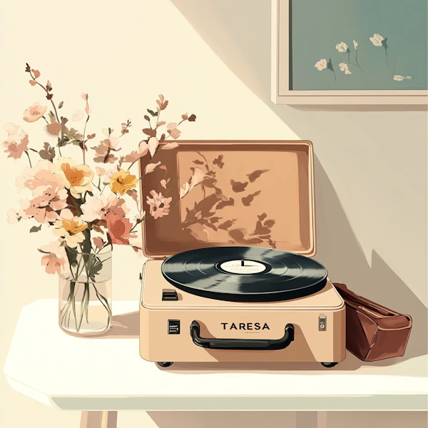 Vintage Serenity with Record Player