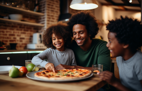 Family Joy at Pizza Dinner