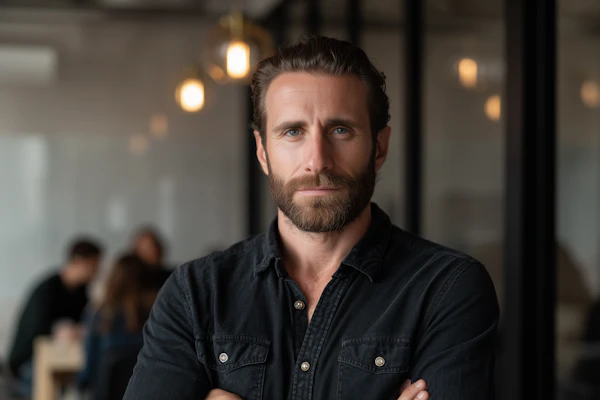 Bearded Man Indoors