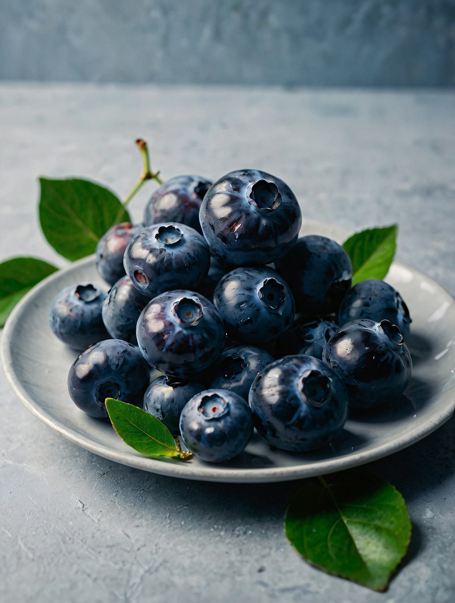 Close-up of Fresh Blueberries