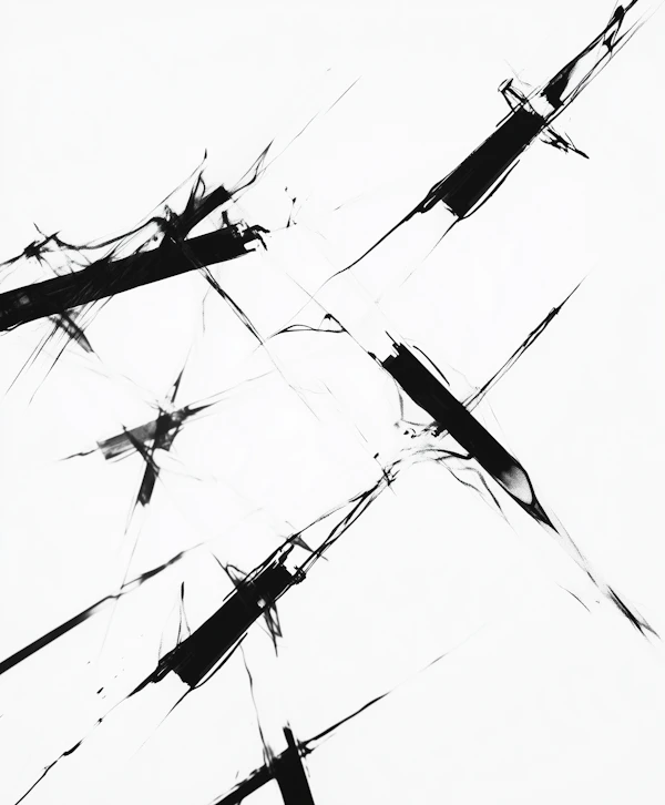 Abstract Black and White Composition