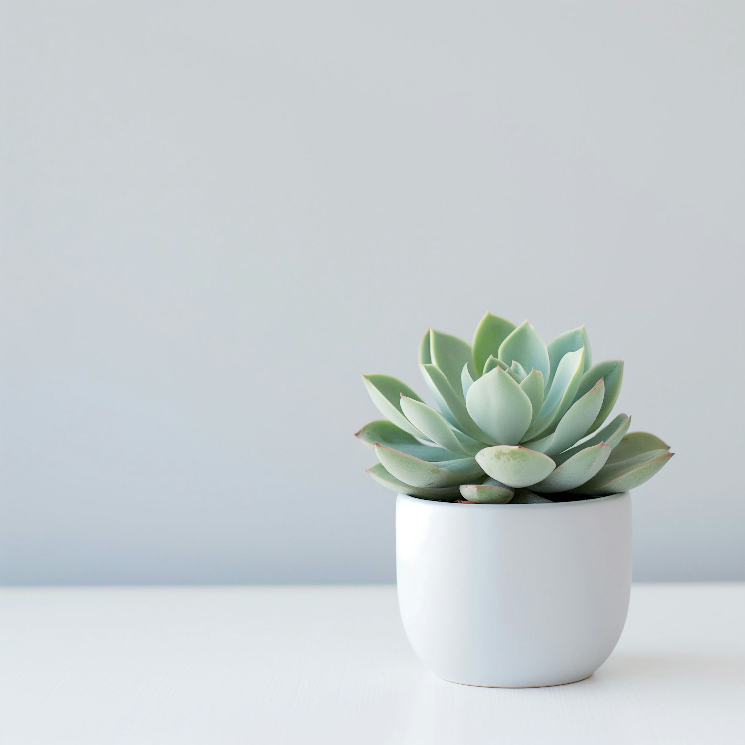 Minimalistic Succulent in Ceramic Pot