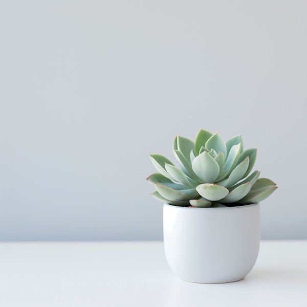 Minimalistic Succulent in Ceramic Pot