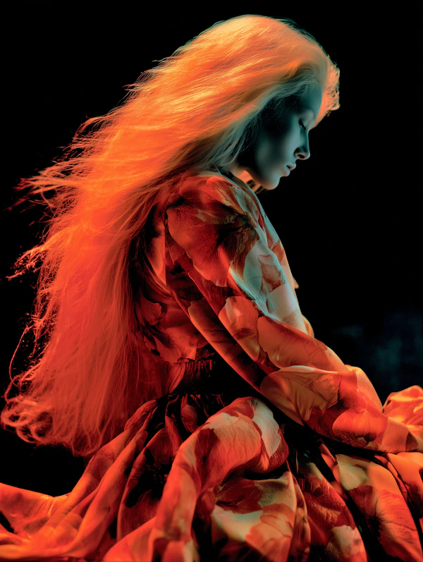 Elegant Fiery Portrait