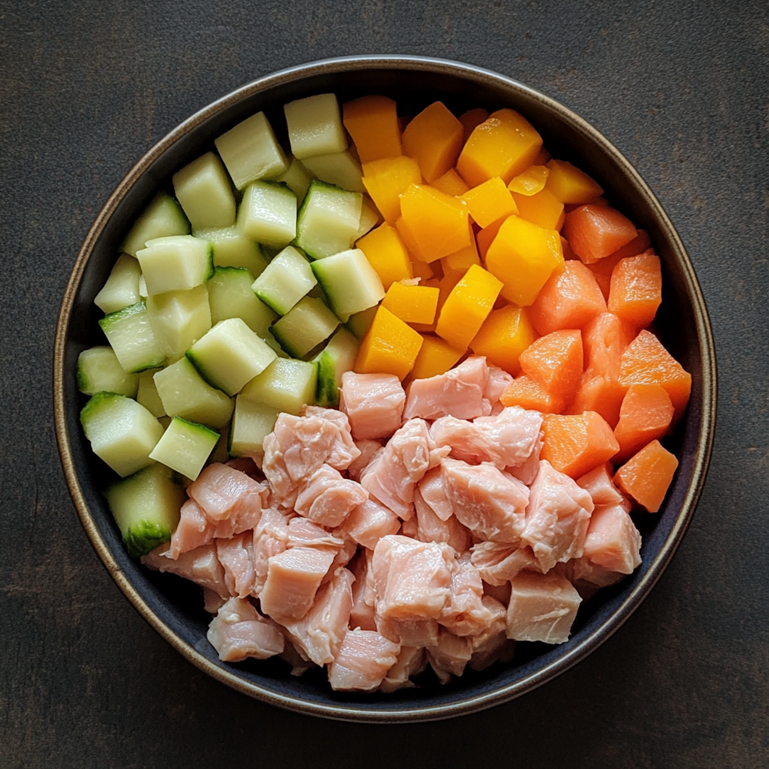 Colorful Bowl of Fresh Ingredients