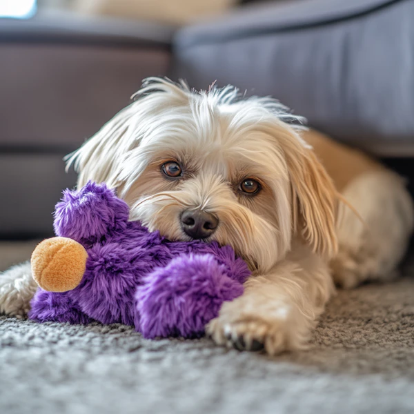Playful Dog with Toy