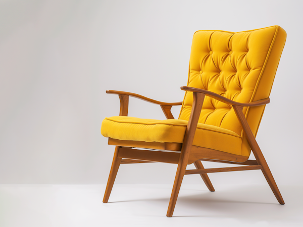 Modern Yellow Mid-Century Chair