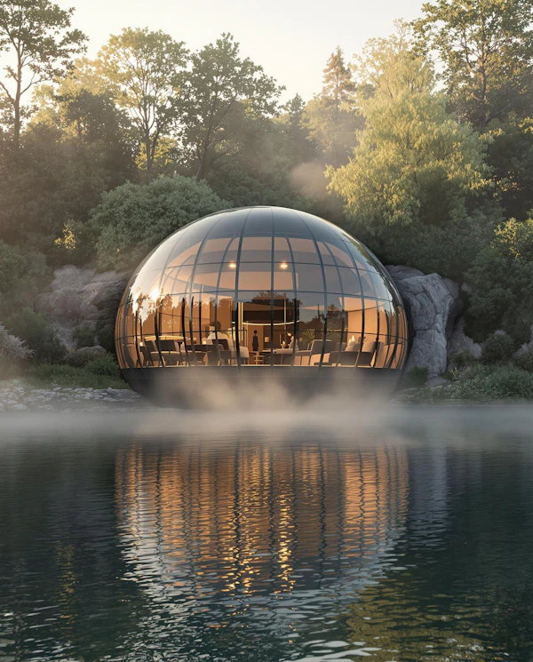 Futuristic Glass Retreat