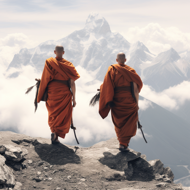 Monks on a Spiritual Pilgrimage