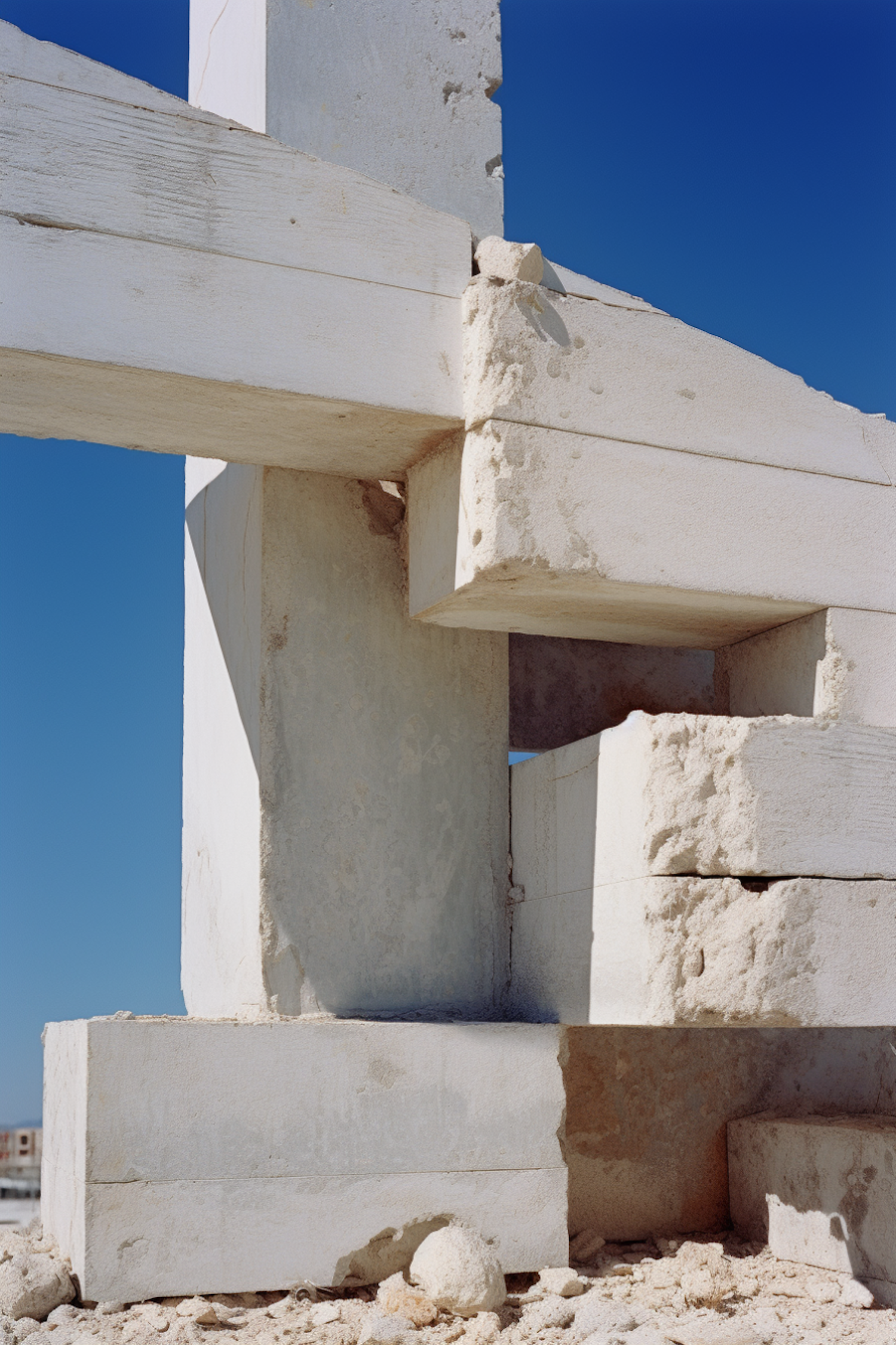 Geometric Serenity Amidst Azure Skies