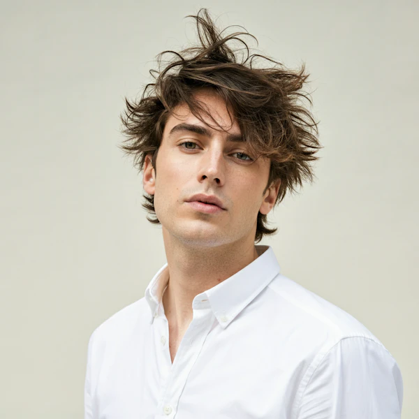 Young Man in White Shirt