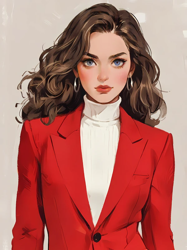 Elegant Woman Drawing