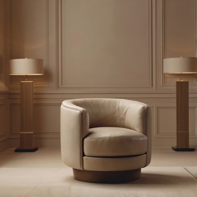 Luxurious Cream Leather Armchair