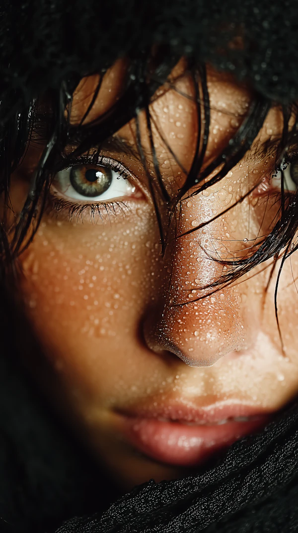 Dewy Portrait Close-Up