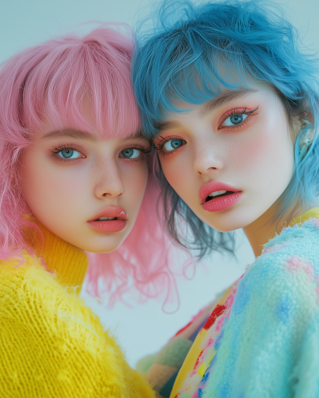 Vibrant Hair Portrait