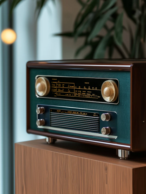 Retro Wooden Radio