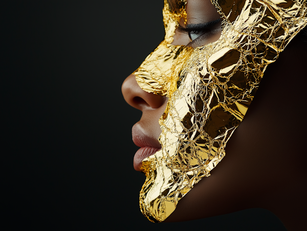 Gold Foil Mask Portrait