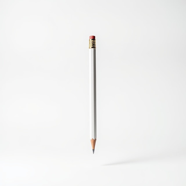 Minimalist White Pencil