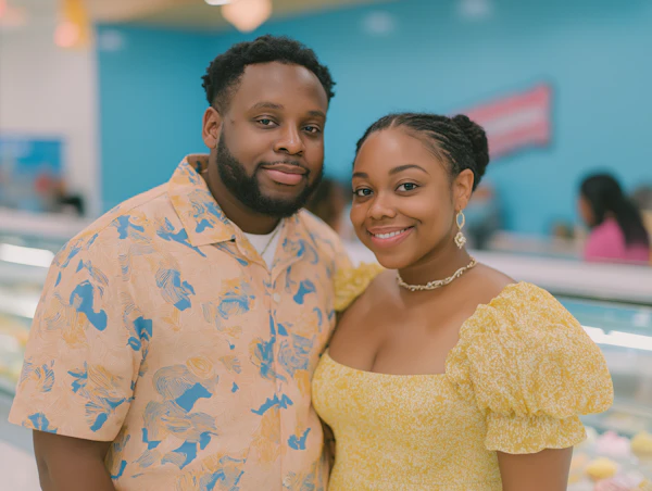 Couple in Dessert Shop