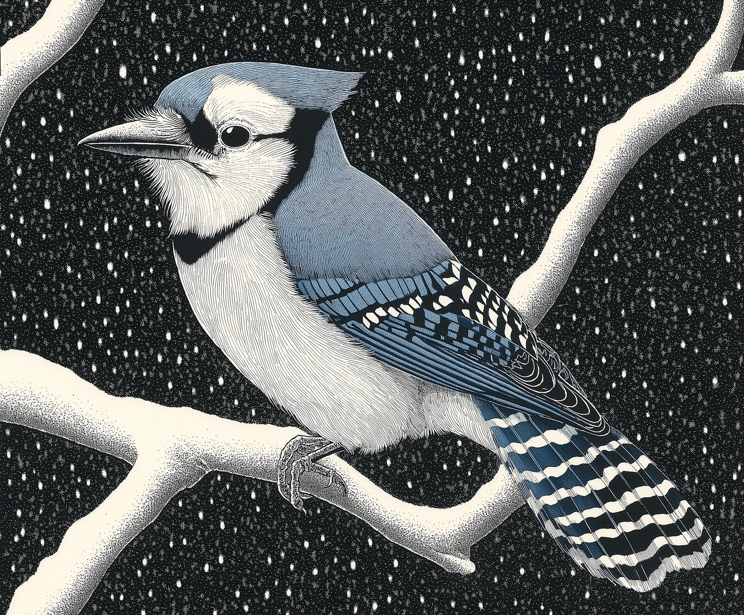 Blue Jay in Winter