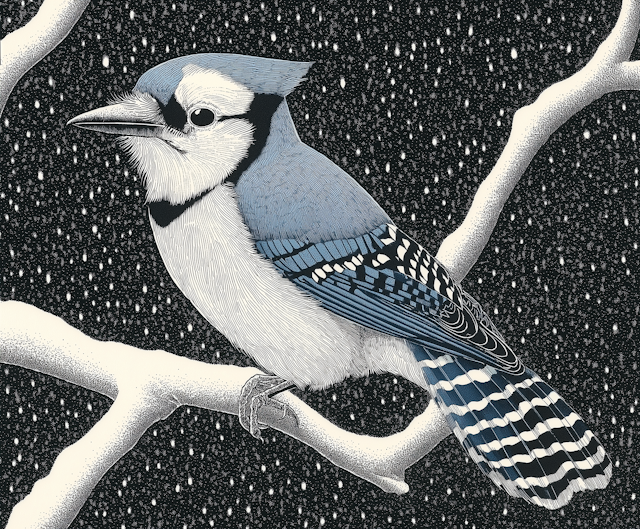 Blue Jay in Winter