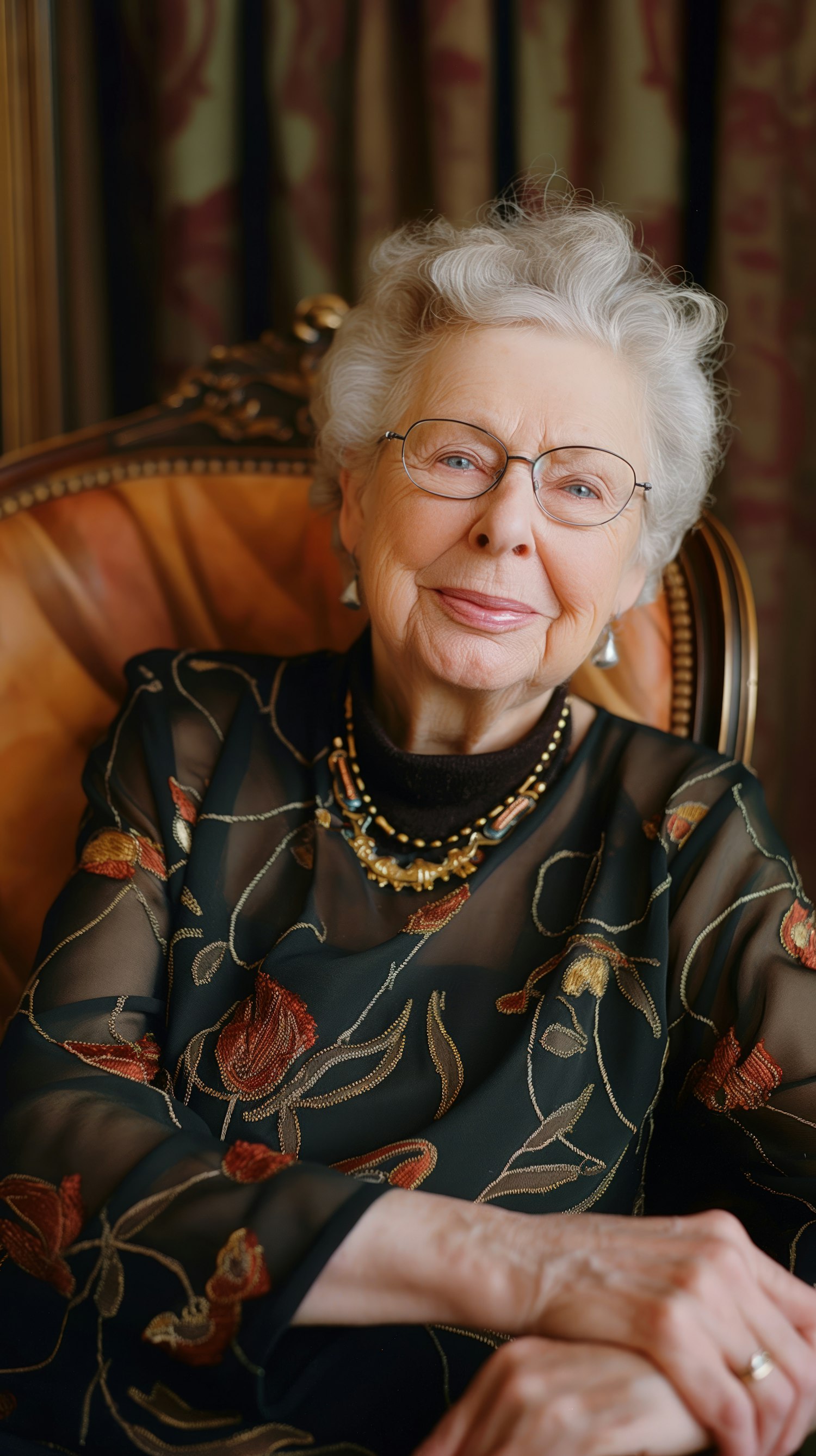 Elegant Elderly Lady Portrait