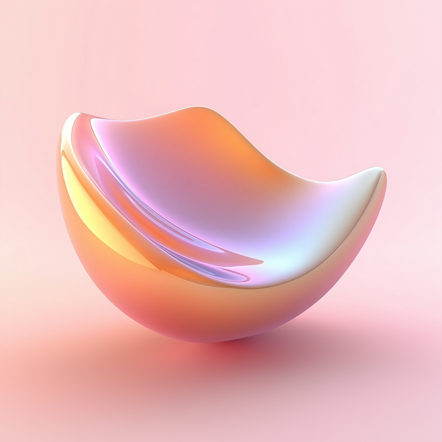 Abstract Iridescent Bowl