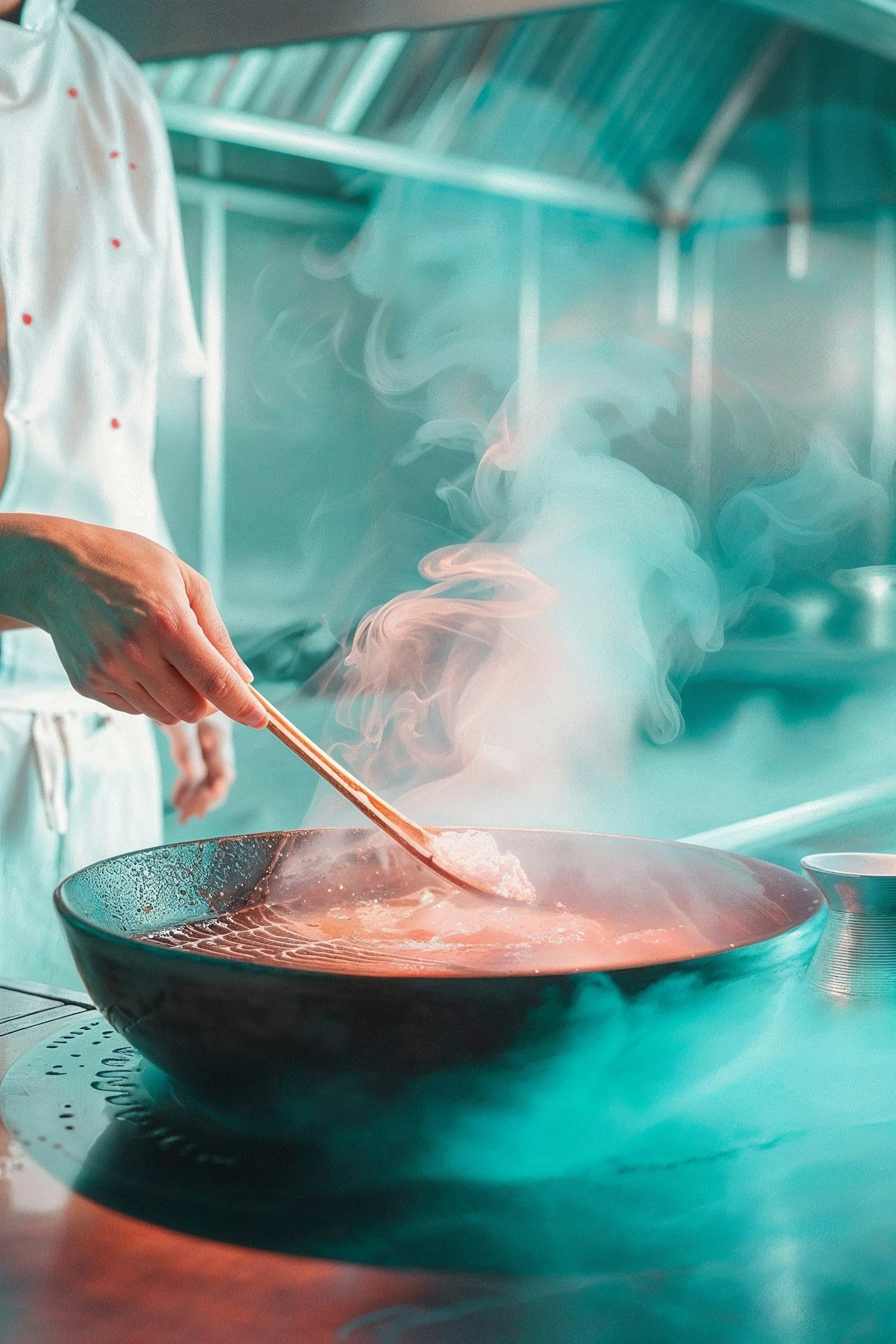 Chef at Work in a Vibrant Kitchen