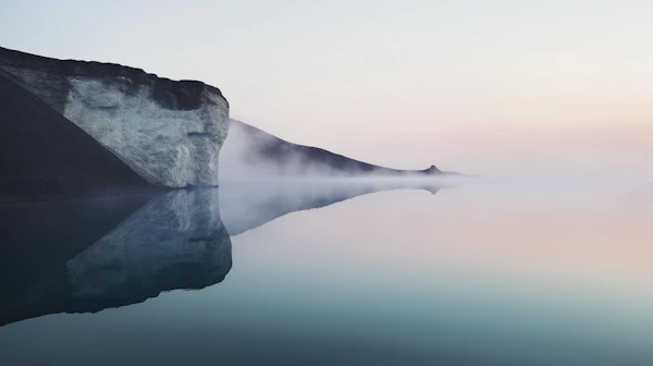 Serene Cliff Reflection