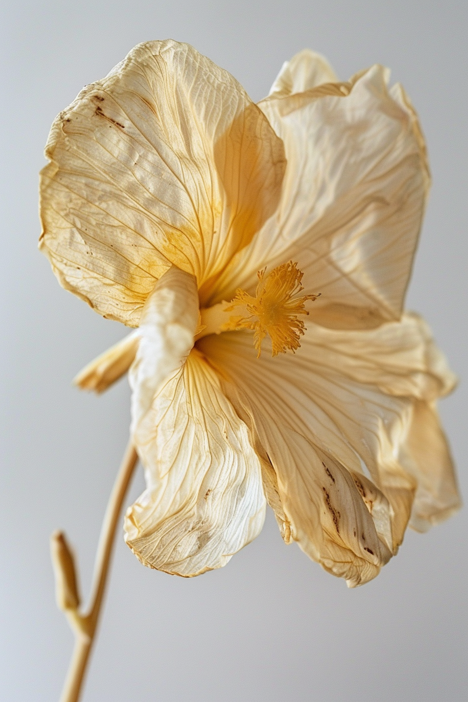 Wilted Hibiscus in Close-Up