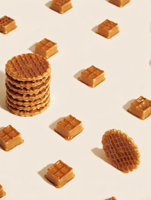 Caramel Waffle Cookies