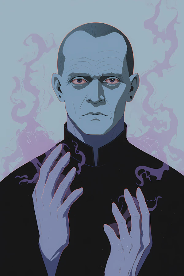 Mystical Blue Portrait