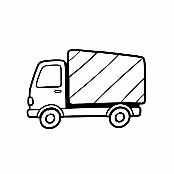 Minimalist Truck Drawing