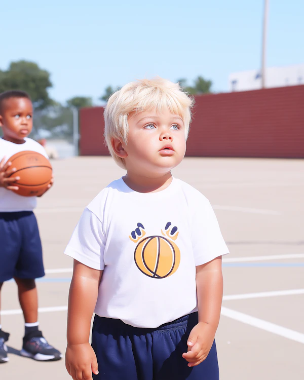 Children on Basketball Court
