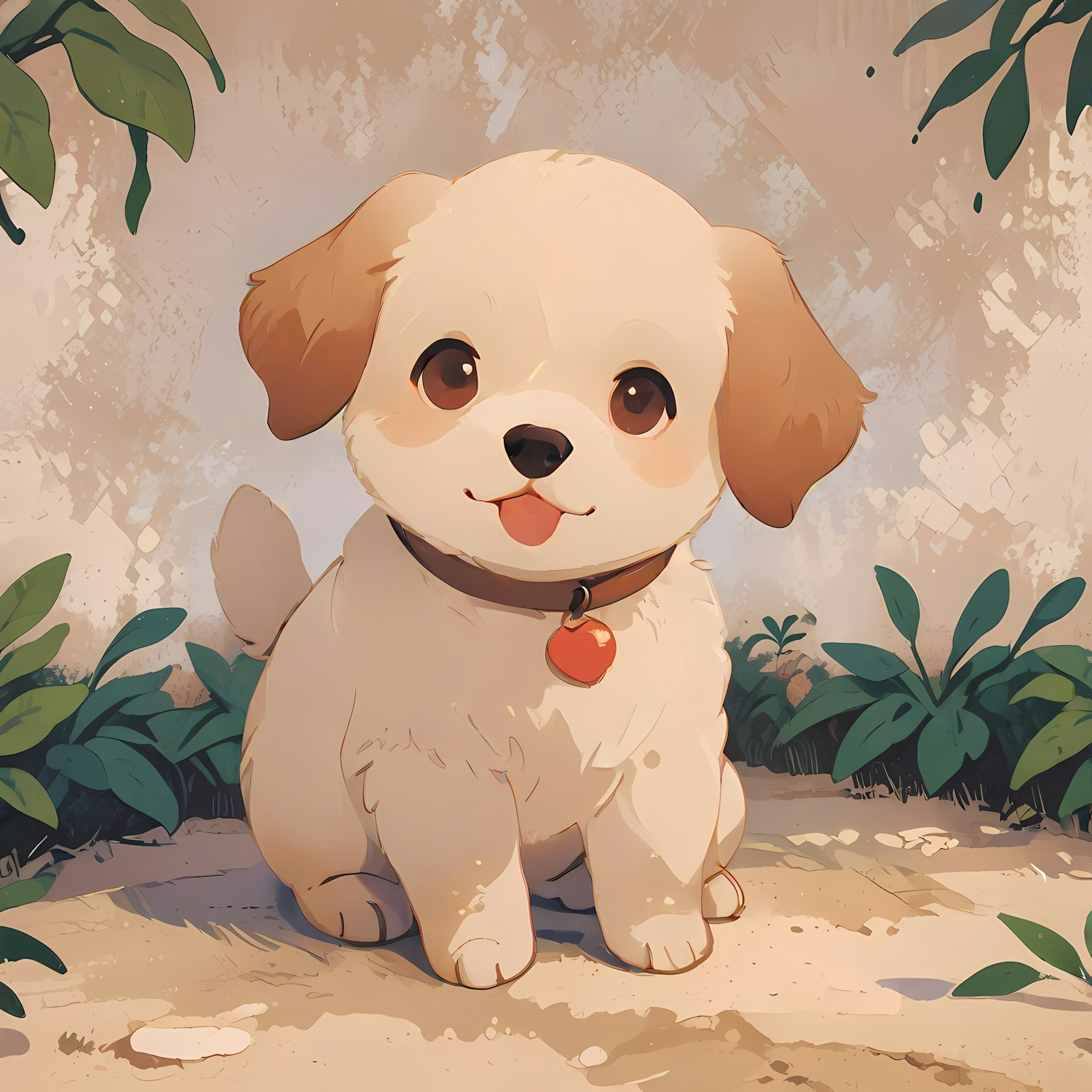 Adorable Cartoon Puppy