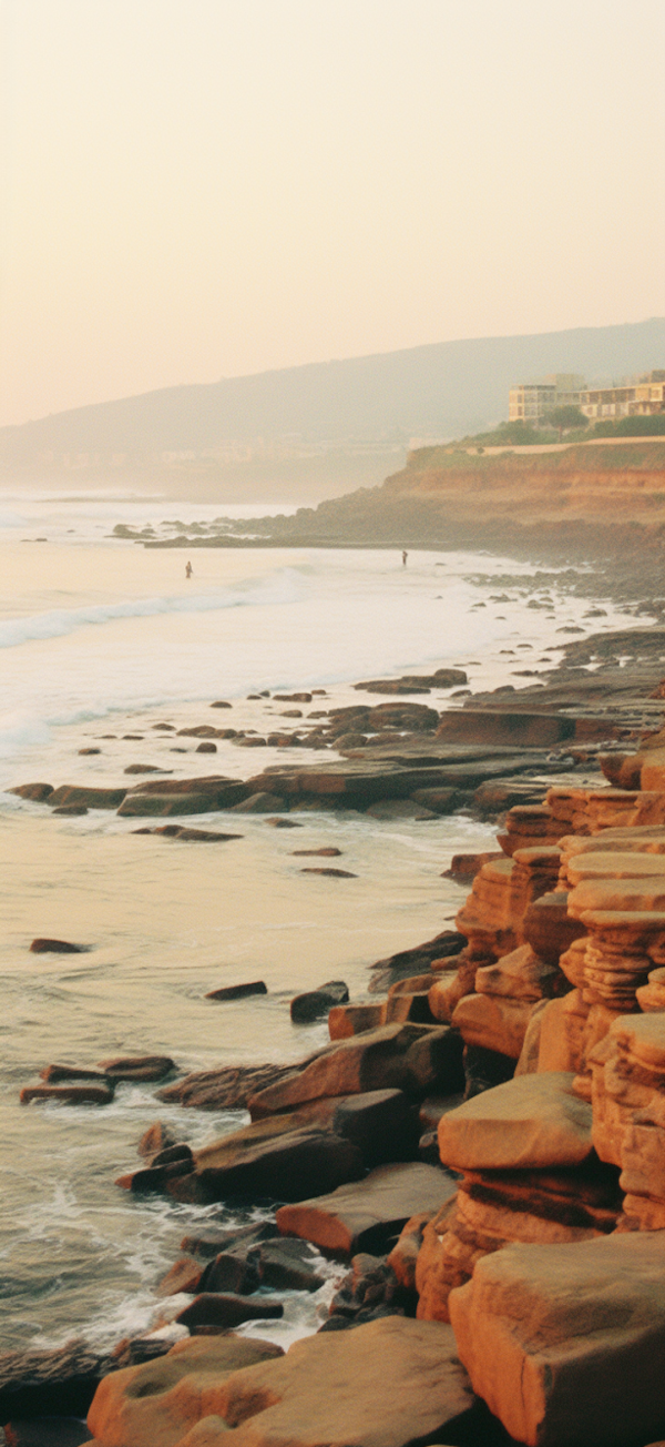 Twilight Serenity at the Eroded Coastline