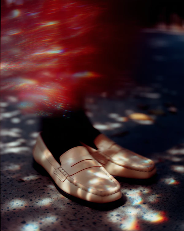 Cream Leather Loafers