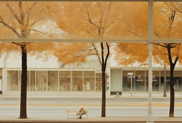 Autumnal Reflections in Urban Tranquility