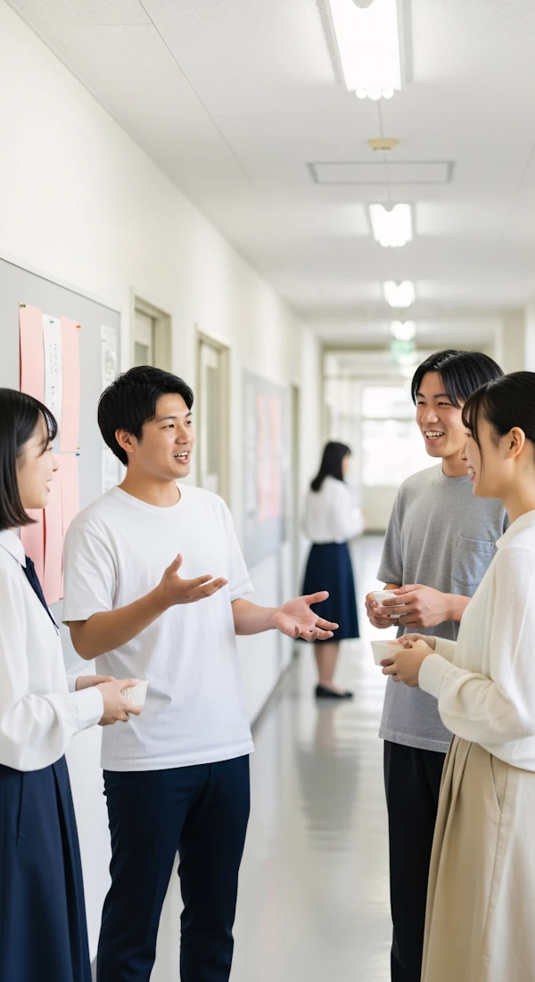 Casual Hallway Chat