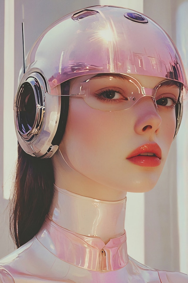 Futuristic Human with Helmet