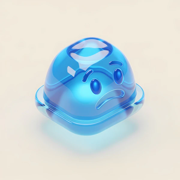 Worried Jelly Character