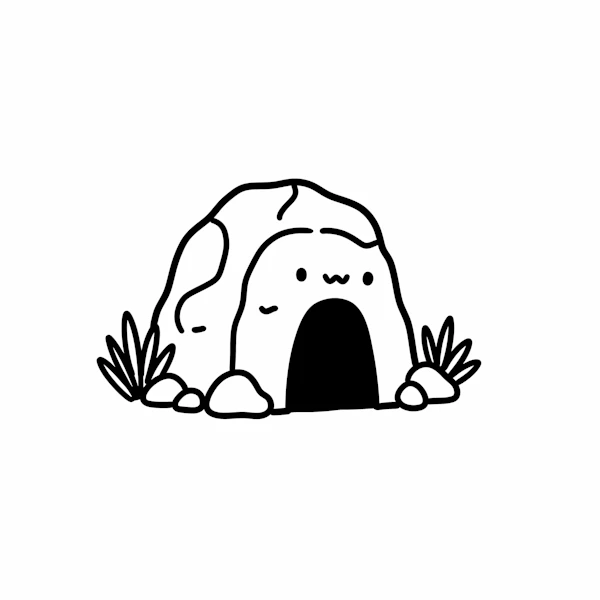 Whimsical Cave Drawing