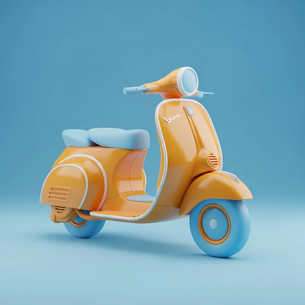 Retro Orange Scooter