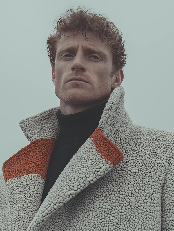 Man in Textured Coat